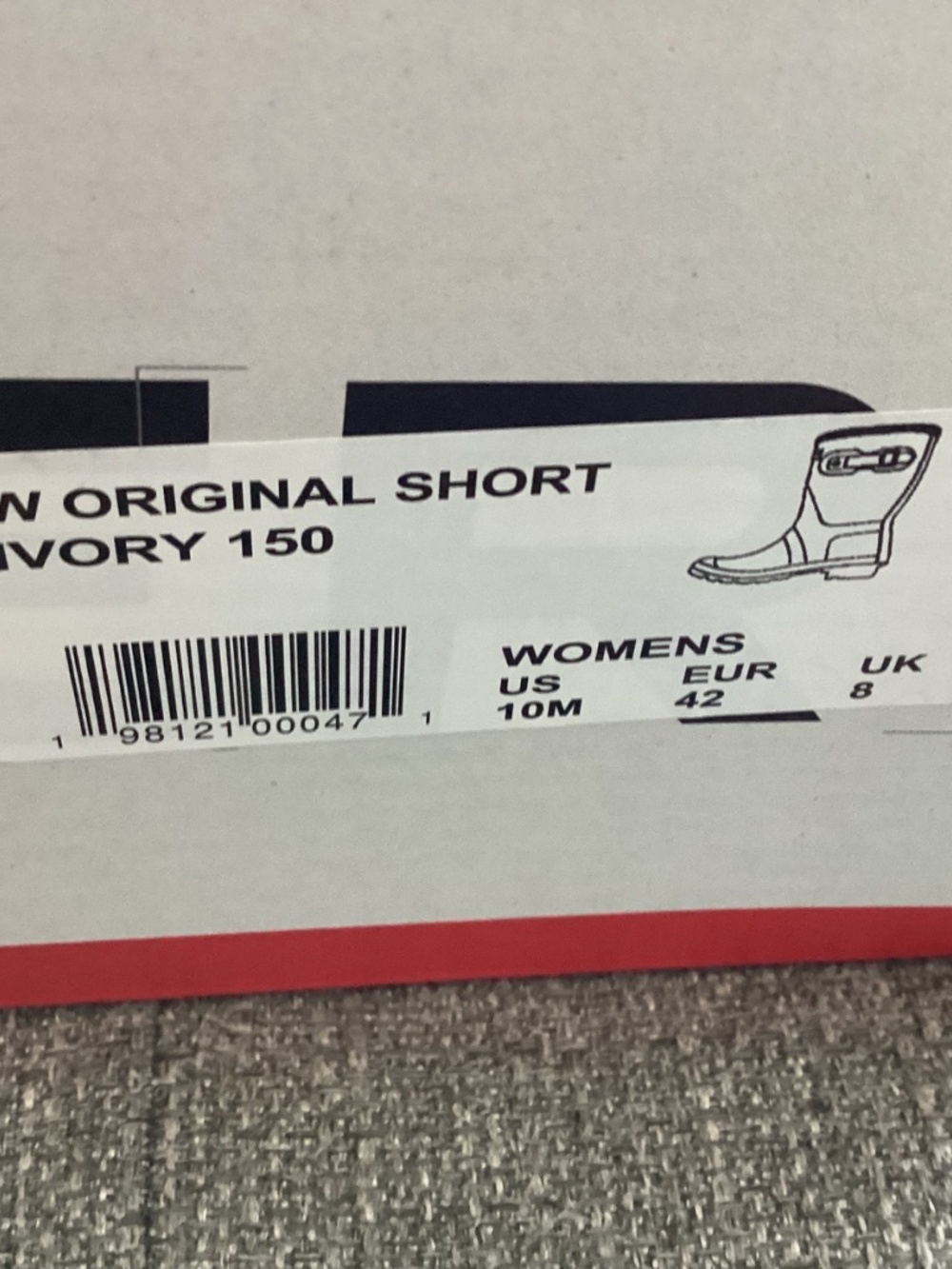 Hunter Original Short Waterproof Rain Boot, size 10 - Picture 9 of 11